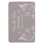 Lila vlinderbloemigen sparen de Datum Magnet Magneet (Verticaal)