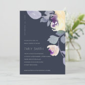 Lila VLOERBAAR VRIJGEZELLENFEEST INVITE GEEL Bedankkaart (Staand voorkant)