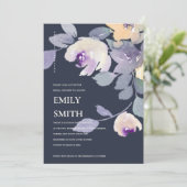 Lila VLOERBAAR VRIJGEZELLENFEEST INVITE GEEL Bedankkaart (Staand voorkant)