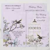 Lila vogeljacht met lavendel vintage (Voorkant / Achterkant)