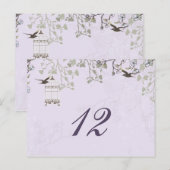 Lila vogeljacht met lavendel vintage briefkaart (Voorkant / Achterkant)