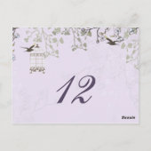 Lila vogeljacht met lavendel vintage briefkaart (Achterkant)