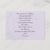 Lila vogeljacht met lavendel vintage visitekaartje (Achterkant)