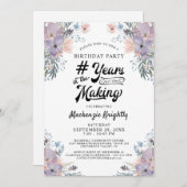 Lila vogelpest # JAREN IN DE MAKING Kaart (Voorkant / Achterkant)