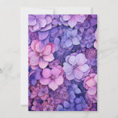 Lila voor Druif Bloemen Zomer Bruiloft Kaart (Achterkant)