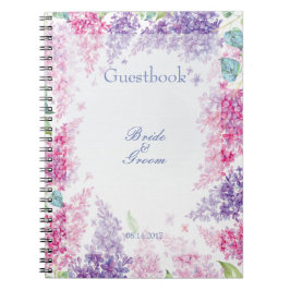 Lila voorjaar van Floral Weddenschap gastenboek Notitieboek