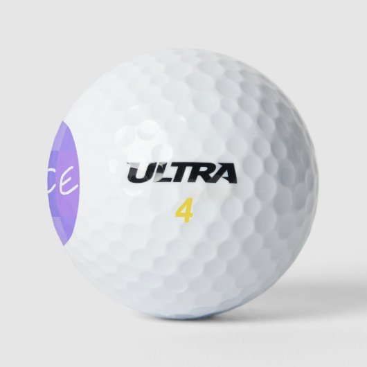 Lila vrede golfballen (Logo)
