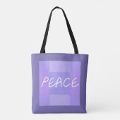 Lila vrede tote bag (Achterkant)