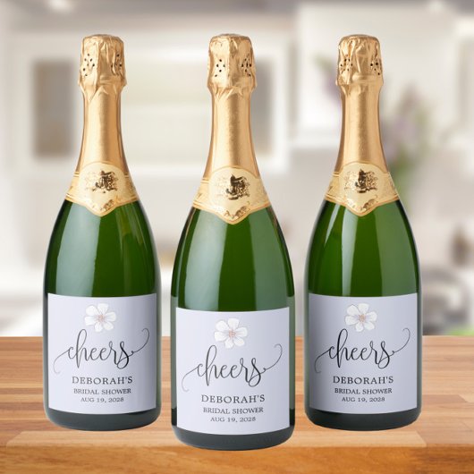 Lila Vrijgezellenfeest Sparkling Wijnetiket