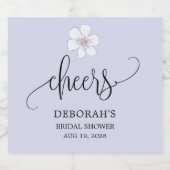 Lila Vrijgezellenfeest Sparkling Wijnetiket (Enkel label)