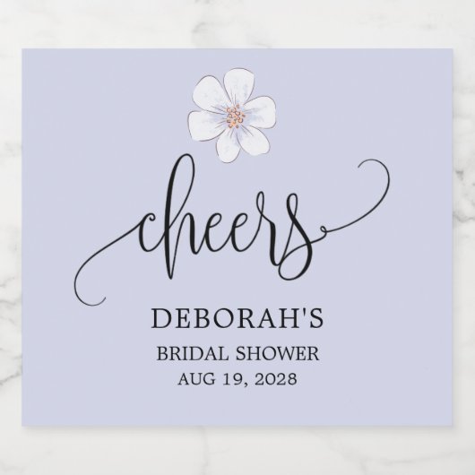 Lila Vrijgezellenfeest Sparkling Wijnetiket (Enkel label)