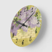 Lila wandklok Franse landdecor Shabby Chic (Hoek)