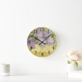 Lila wandklok Franse landdecor Shabby Chic (Huis)