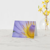 Lila Waterlily Notecard Kaart (Gele Bloem)