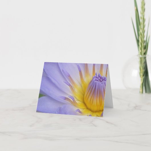 Lila Waterlily Notecard Kaart (Voorkant)