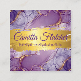 Lila Waterverf Afsprakenkaartje