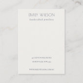 Lila Waterverf Confetti Logo die Ketting Visitekaartje (Achterkant)