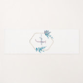 Lila Waterverf Eucalyptus Lijst Monogram Yogamat (Voorkant (horizontaal))