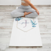 Lila Waterverf Eucalyptus Lijst Monogram Yogamat