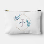 Lila Waterverf Eucalyptus Lijst Monogrammen Etui (Voorkant)