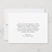 Lila Waterverf Floral Elegant Wedding Bedankkaart (Achterkant)