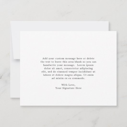 Lila Waterverf Floral Elegant Wedding Bedankkaart (Achterkant)