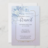 Lila Waterverf Floral Moederdag Brunch Kaart (Voorkant)