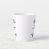 Lila Waterverf Floral Monogram Latte Mok (Voorkant)