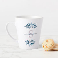 Lila Waterverf Floral Monogram
