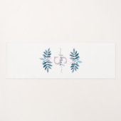 Lila Waterverf Floral Monogram Yogamat (Voorkant (horizontaal))