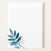 Lila Waterverf Floral Monogrammed Planner (Achterkant)