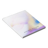 Lila Waterverf Gold Abstracte persoonlijke naam Notitieblok (Schuin)