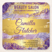 Lila Waterverf Kartonnen Onderzetters (Voorkant)