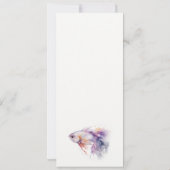 Lila Waterverf Kustvis Bruiloft Menu Kaart (Achterkant)