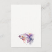 Lila Waterverf Kustvis Trouwreceptie Informatiekaartje (Achterkant)