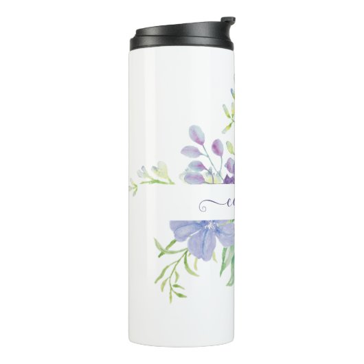 Lila waterverf op maat thermosbeker (Gedraaid links)