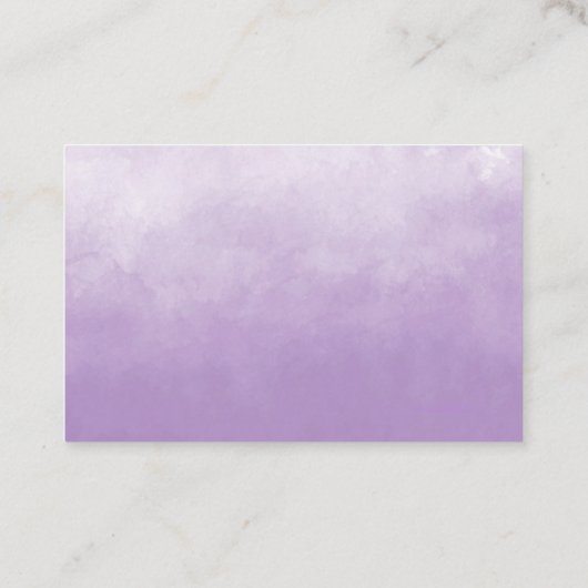 Lila Waterverf Paarse Visitekaartjes Roos (Achterkant)