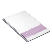 Lila Waterverf Splash Gepersonaliseerd Notitieboek (Rechterzijde)