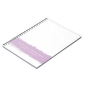 Lila Waterverf Splash Gepersonaliseerd Notitieboek (Linkerzijde)