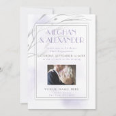 Lila Waterverf Splash Willow Branch Foto Lijst Kaart (Voorkant)