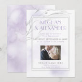 Lila Waterverf Splash Willow Branch Foto Lijst Kaart (Voorkant / Achterkant)