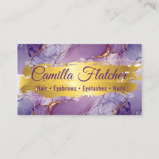 Lila Waterverf Visitekaartje (Voorkant)