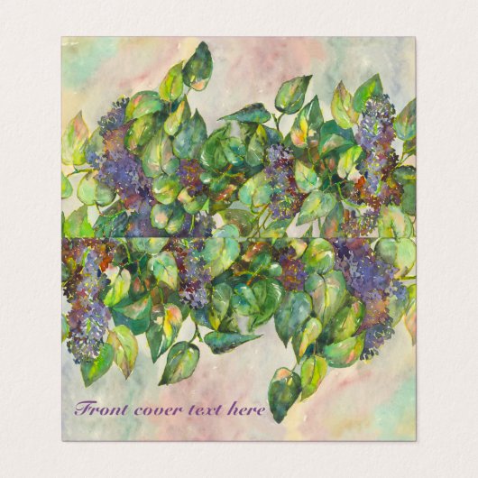 lila waterverf visitekaartje (Buitenkant ongevouwen)