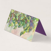 lila waterverf visitekaartje (Achterkant)