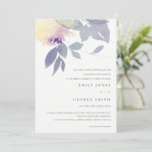 Lila WATERVERF VLOEISTOFFERING VAN GEEL Bedankkaart (Staand voorkant)