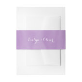 Lila Waterverf Wash Wedding Uitnodigingen Wikkel (Voorkant Voorbeeld)