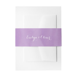 Lila Waterverf Wash Wedding Uitnodigingen Wikkel