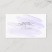 Lila Waterverf wassen Visitekaartje (Achterkant)