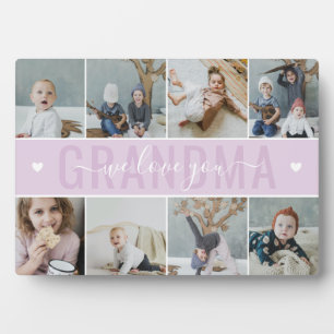 Lila we houden van je oma fotocollage fotoplaat