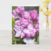 Lila wenskaart kaart (Gele Bloem)